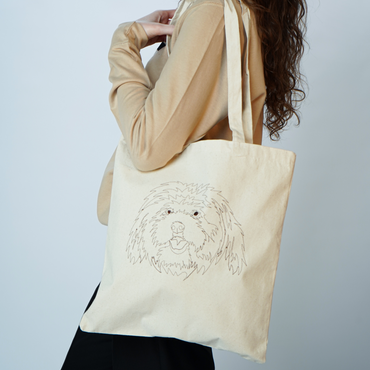 Accessoires | Tote Bags - Custom Line Drawing Dog Embroidery