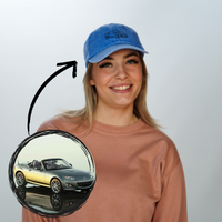 Apparel | Vintage Cap - Custom Line Drawing Car Embroidery